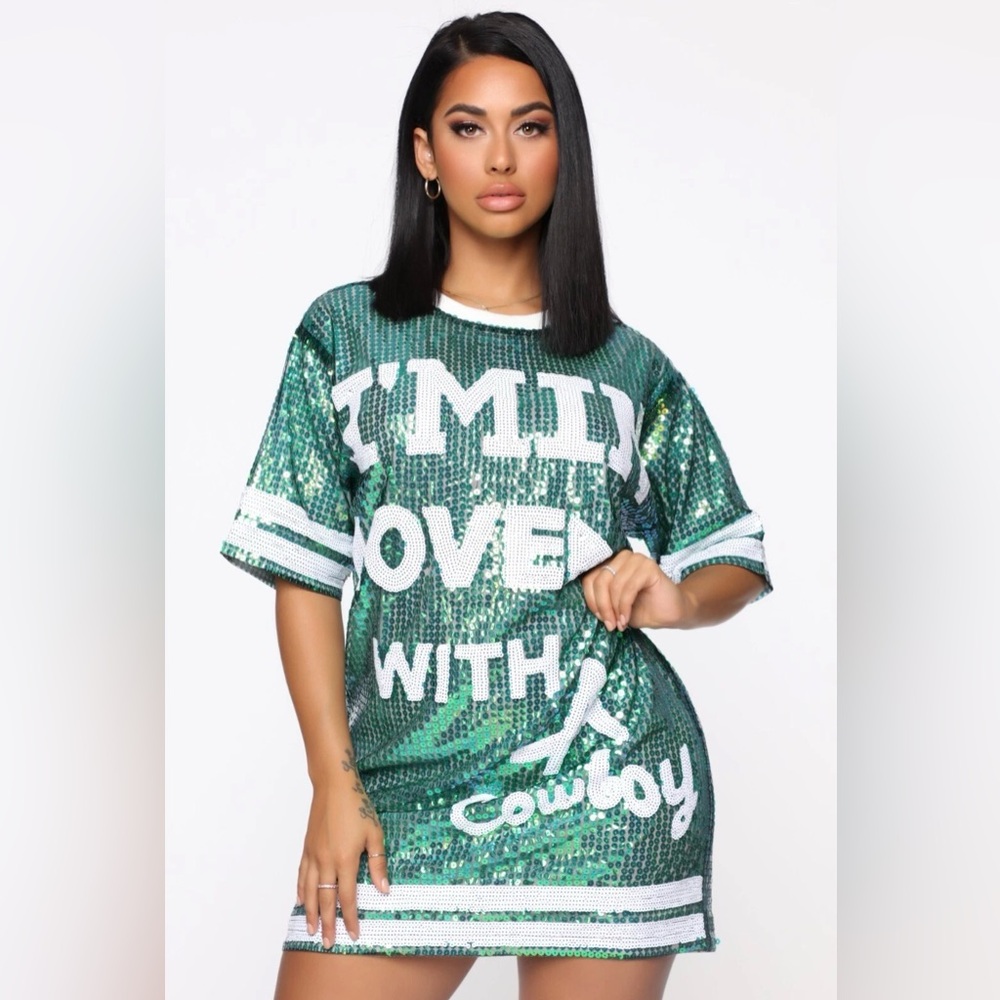 Fashion Nova In Love with a Cowboy T-shirt Dress NWT